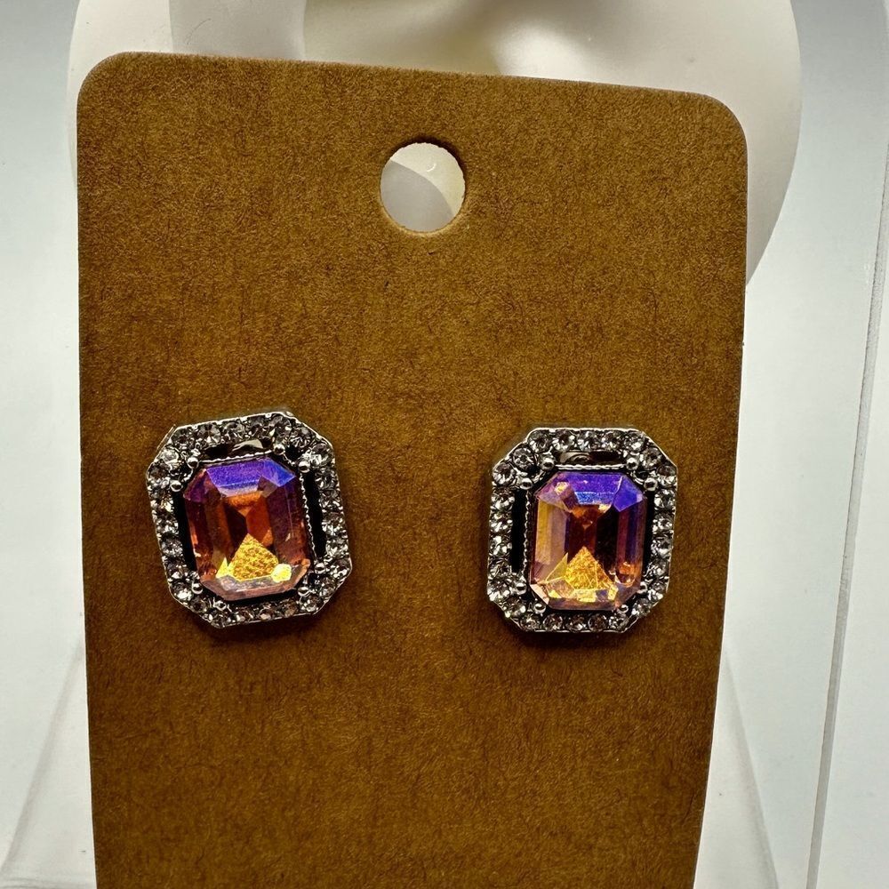 SALE! Colorful rhinestone and CZ statement stud earrings!